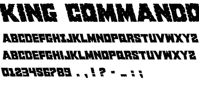 King Commando Leftalic font